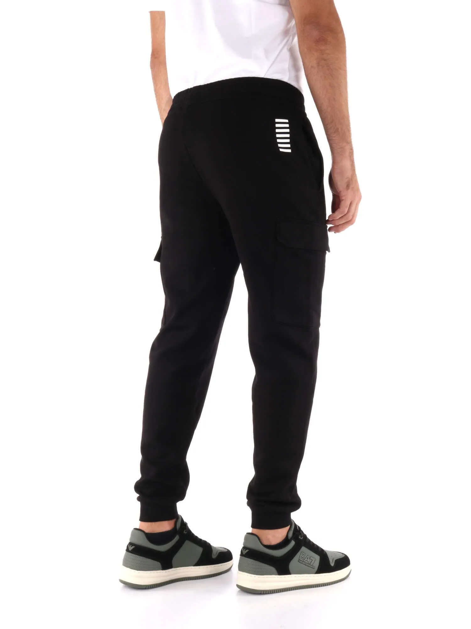 EA7 – PANTALONE CON TASCHE FELPATO