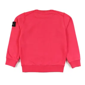 Felpa Fucsia Con Patch Stone Island Compass