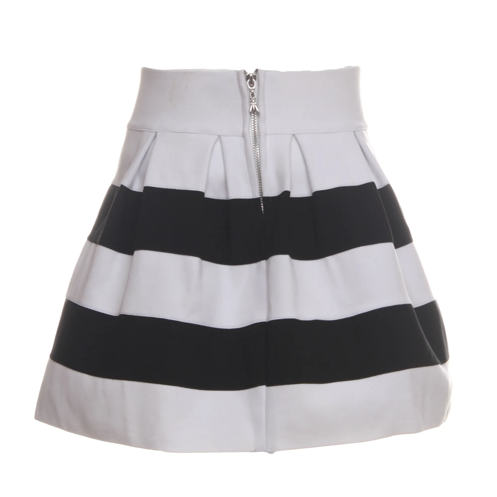 Gonna Corta Teenager Bianca Con Strisce Blu Navy
