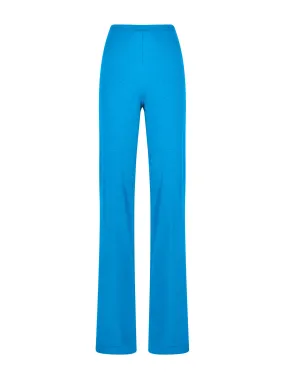 Pantalone a palazzo in slub Jersey di viscosa - Diva Blue