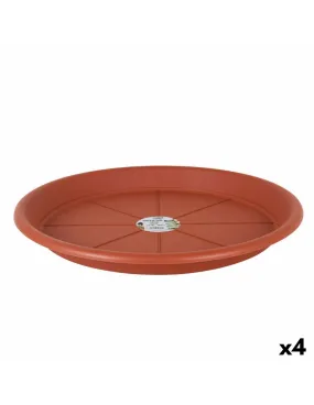 Piatto per Vaso Dem Greentime Marrone ø 45 x 4,5 cm (4 Unità)