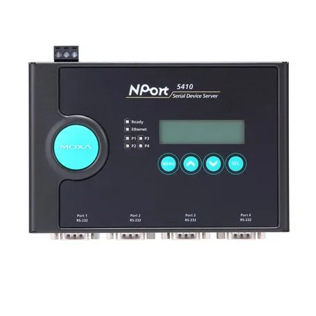 Server per dispositivi MOXA, 4 porte Ethernet, 4 porte seriali, RS232, RS422, RS485, 921.6KBPS max