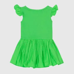 Vestito Verde Plissettato Bambina