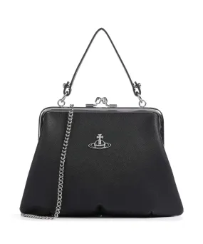  Vivienne Westwood Granny Saffiano Frame Borsa a tracolla pelle sintetica nero  